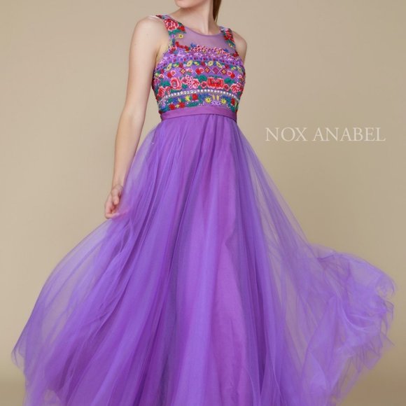 NEW Illusion Scoop Neckline A-Line Shape Dress NX8263